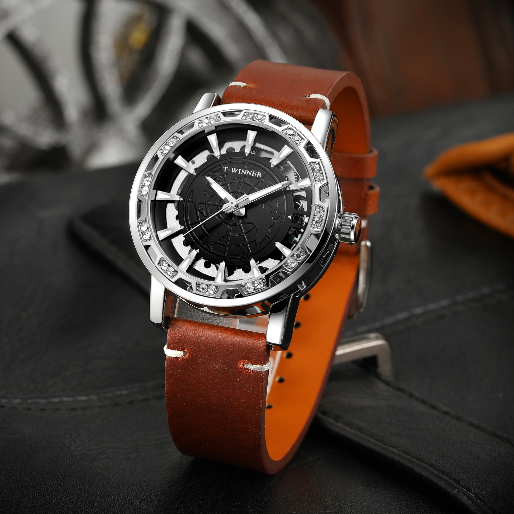 Luxury Watch In The World - T-WINNER World Map Dial Manual Movement