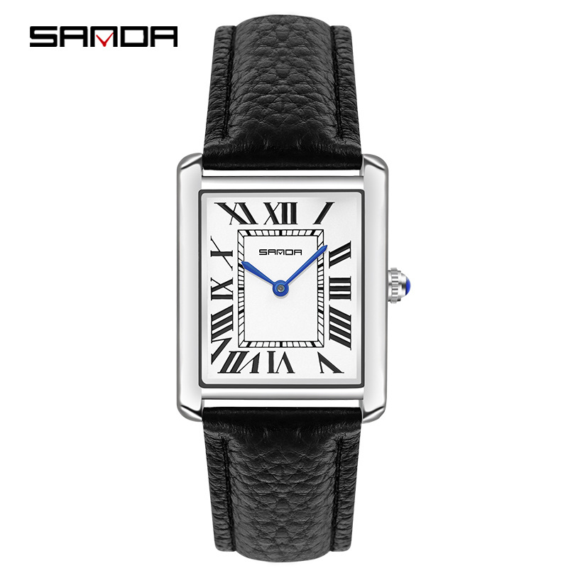 Luxury Watch Manufacturers - Sanda Rectangular Wrist Watches Women Man