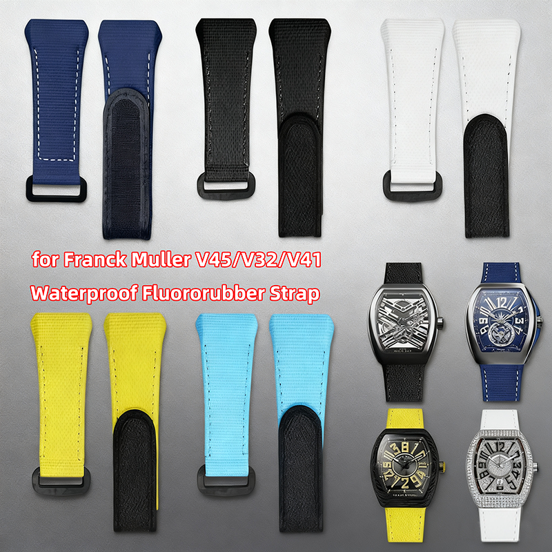 Luxury Watch Franck Muller - Custom FKM Rubber Watch Band for