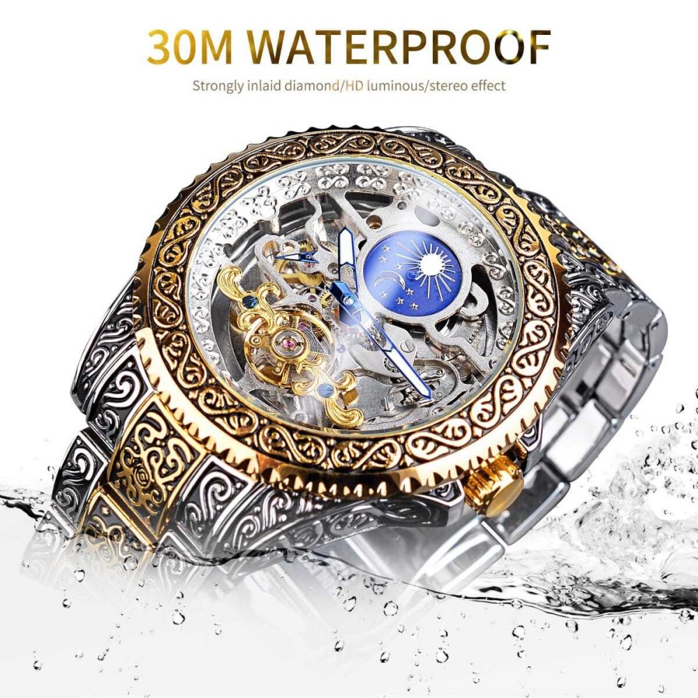 High-End Retro Men's Fully Aut – Luxury Watch Engraving recenzja i cena