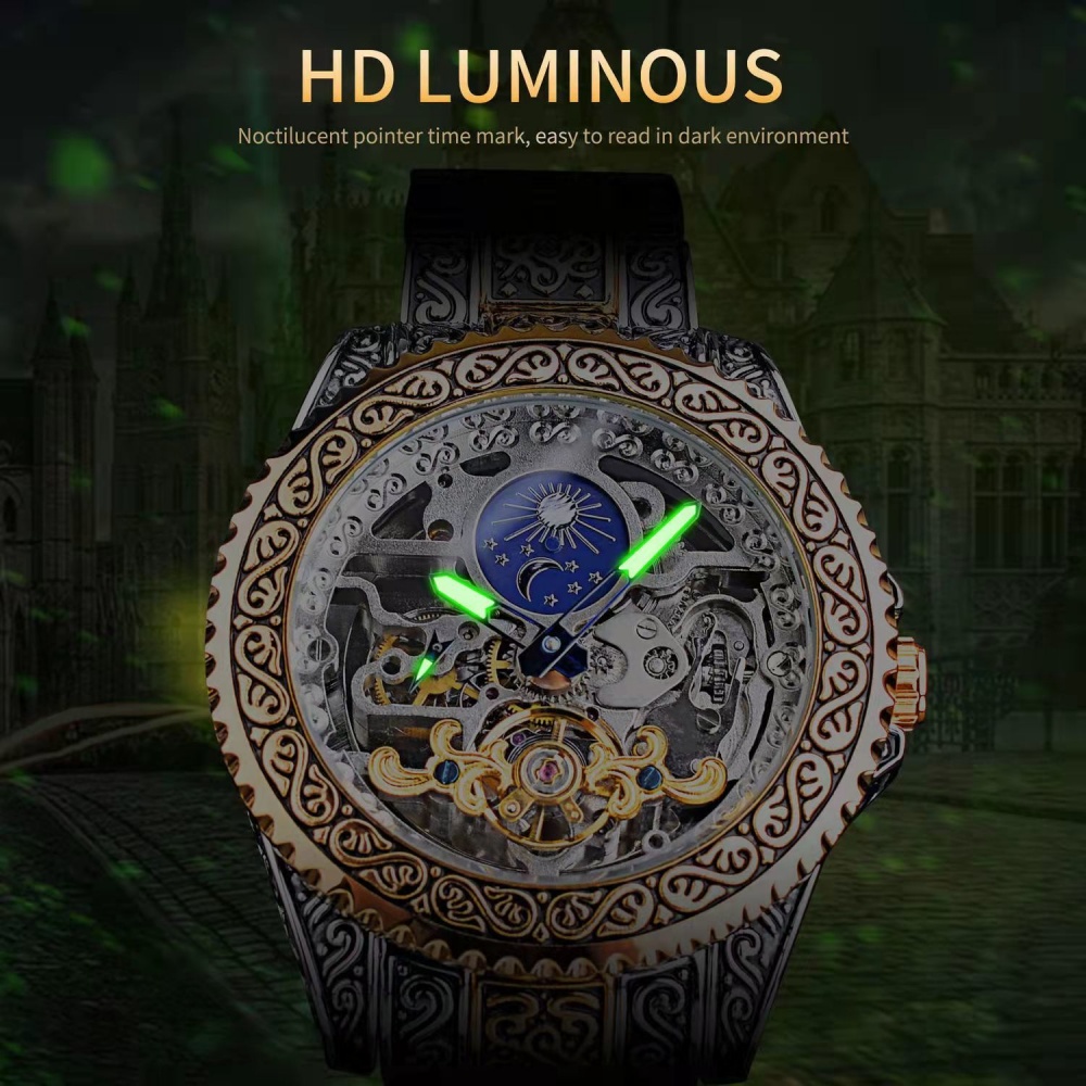 High-End Retro Men's Fully Aut – Luxury Watch Engraving recenzja i cena