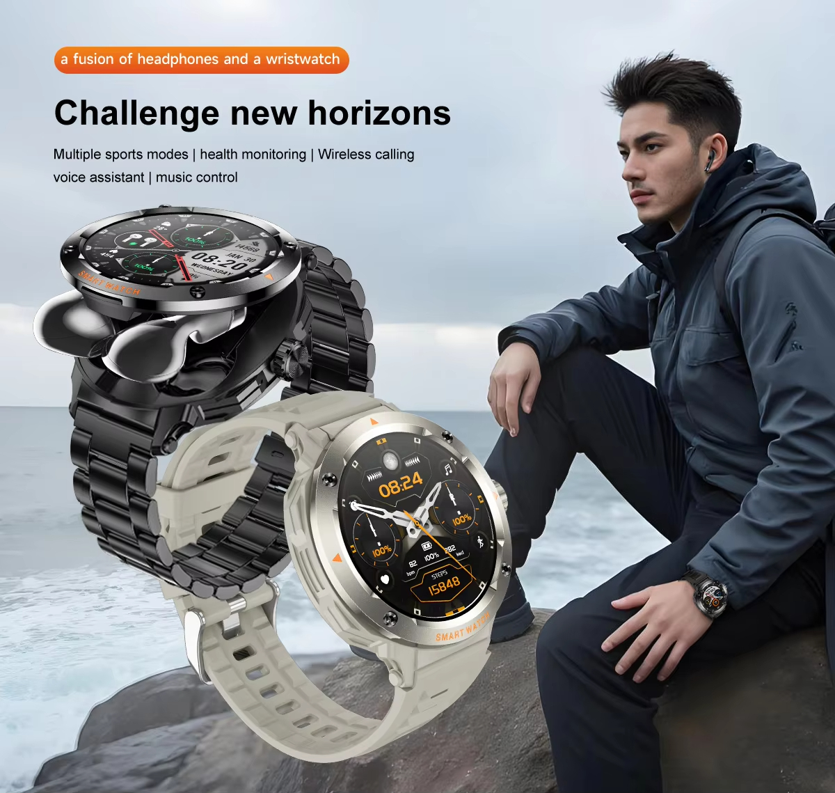 NFC Smart Watch Wireless Earph – Luxury Watch Repair recenzja i cena