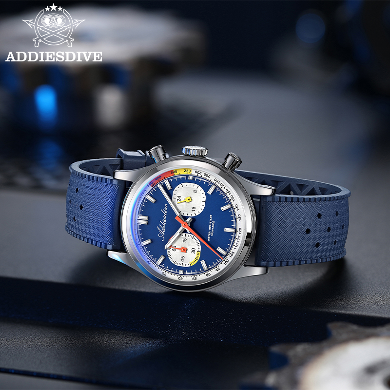 ADDIESDIVE Men Quartz Chronogr – Luxury Watch With Rubber Strap recenzja i cena