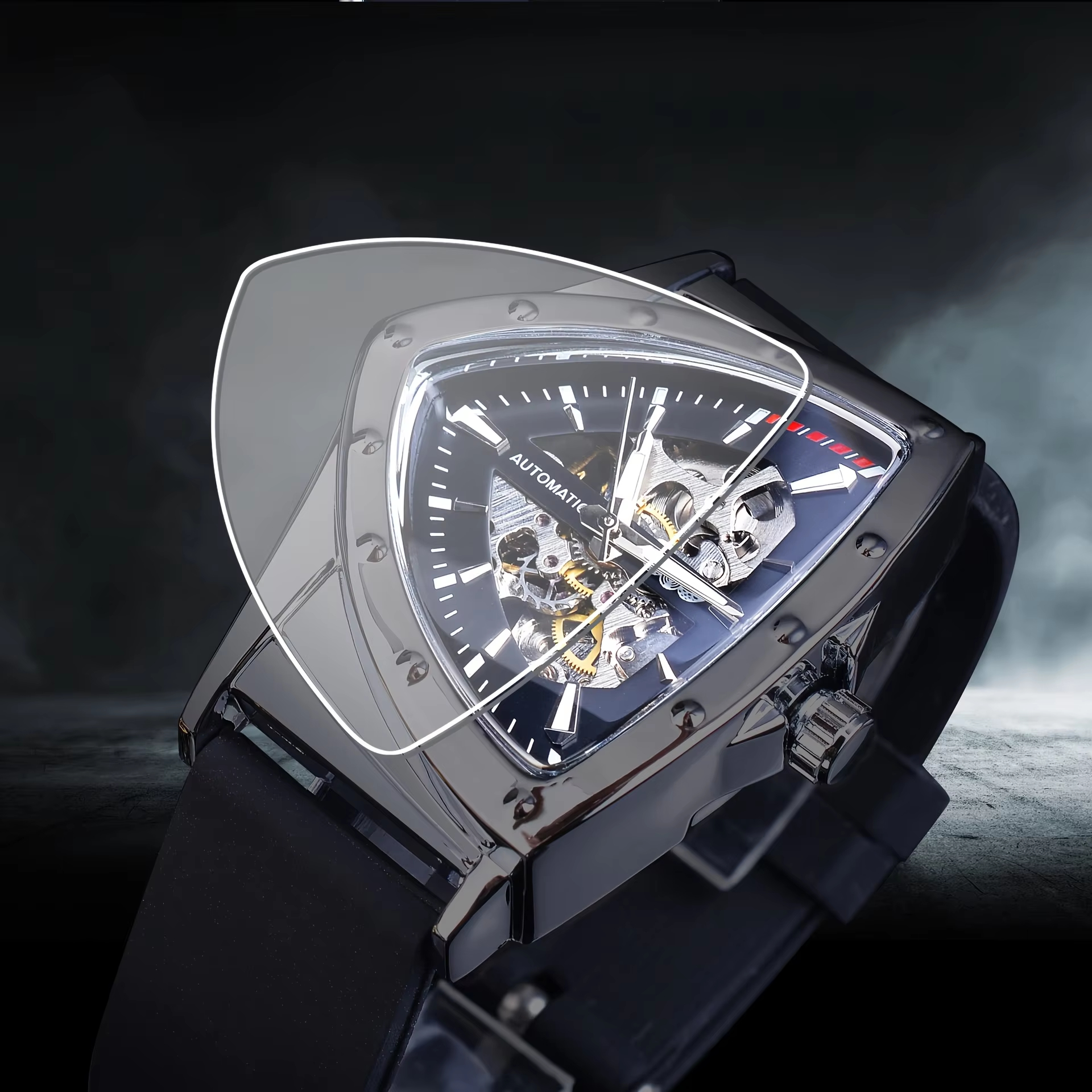WINNER Men's Luxury Military M – Luxury Watch With Rubber Strap recenzja i cena