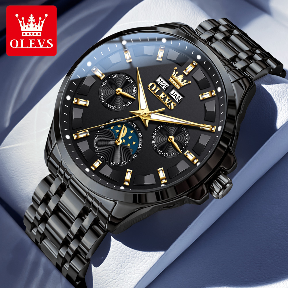 OLEVS 7070 Automatic Watch Men – Luxury Watch Display recenzja i cena