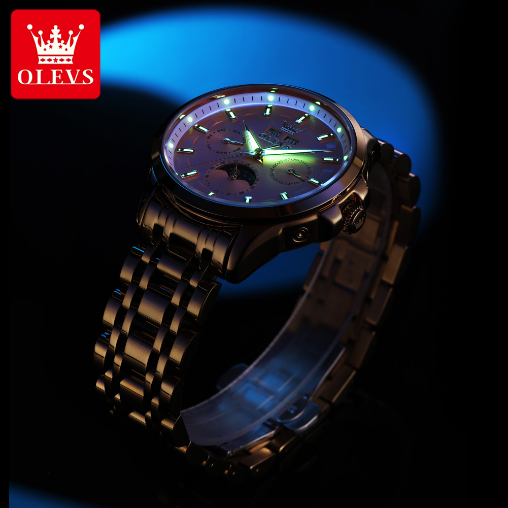 OLEVS 7070 Automatic Watch Men – Luxury Watch Display recenzja i cena