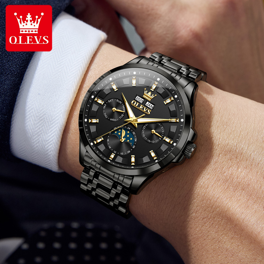 OLEVS 7070 Automatic Watch Men – Luxury Watch Display recenzja i cena