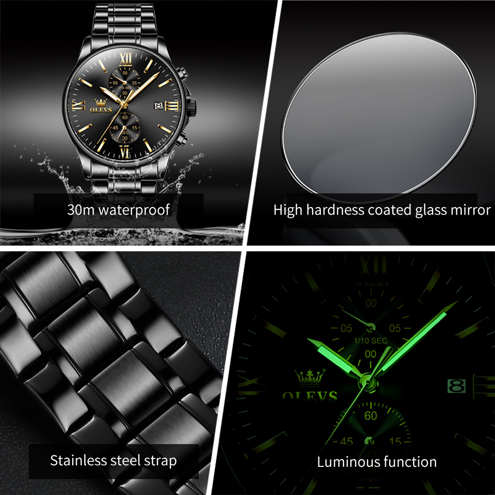 OLEVS 2886 Classic Black Quart – Luxury Watch Manufacturers recenzja i cena