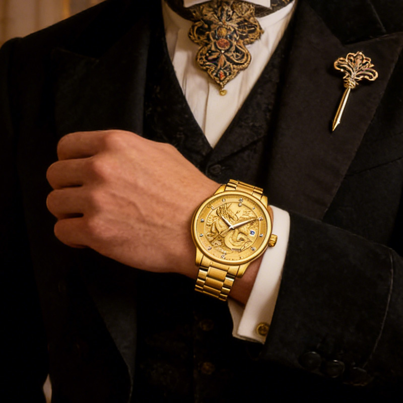 NAMKIN Men's Golden Automatic  – Luxury Watch Events recenzja i cena