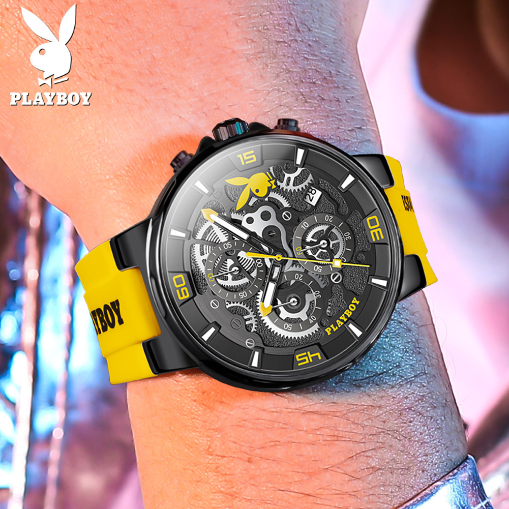 PLAYBOY 3063 Brand original au – Luxury Watch With Rubber Strap recenzja i cena