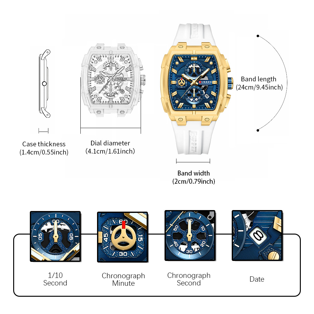 CURREN Luxury Vintage Watch fo – Luxury Watch Display recenzja i cena