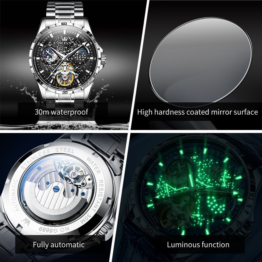 OLEVS 6689 Luxury Brand Moon P – Luxury Watch Manufacturers recenzja i cena
