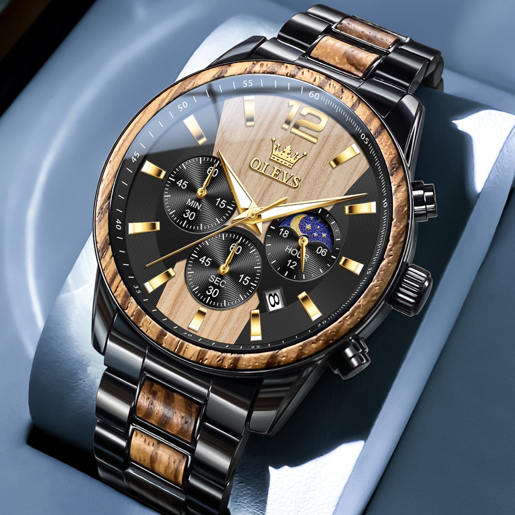 OLEVS Men's Watches Luxury Ori – Luxury Watch Engraving recenzja i cena