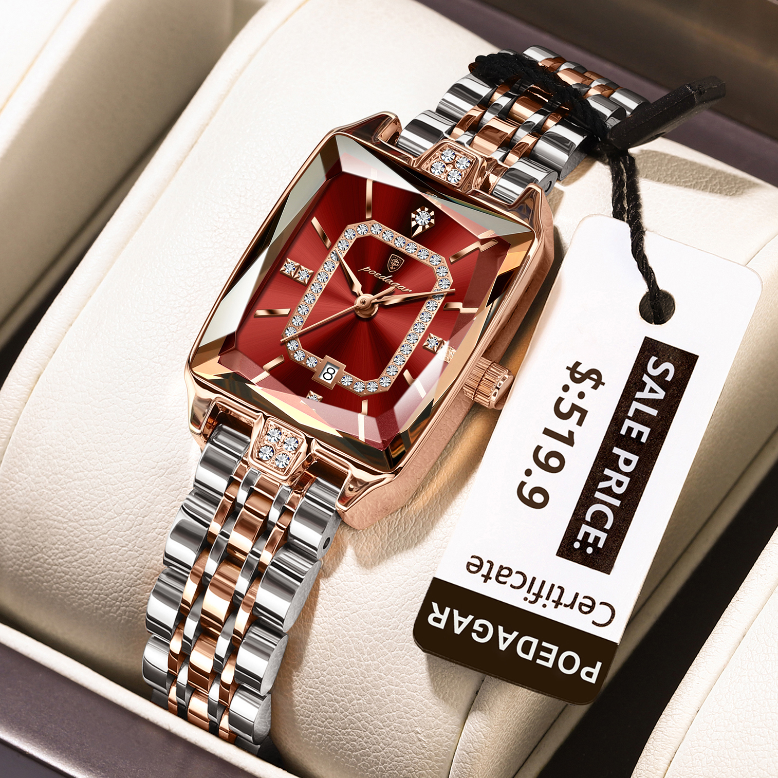 POEDAGAR Luxury Rectangle Watc – Luxury Watch Engraving recenzja i cena