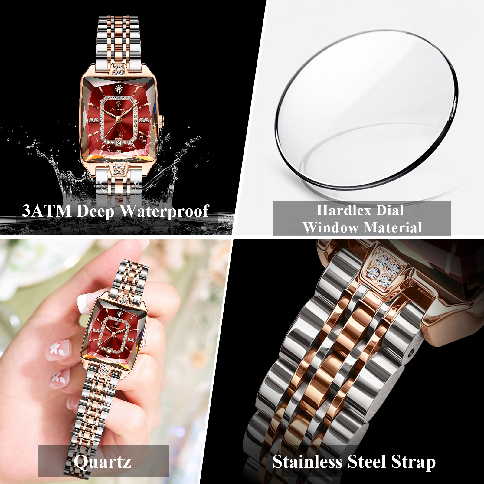 POEDAGAR Luxury Rectangle Watc – Luxury Watch Engraving recenzja i cena