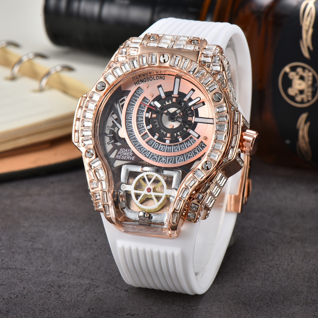 Full diamond Case Business Lux – Luxury Watch With Rubber Strap recenzja i cena