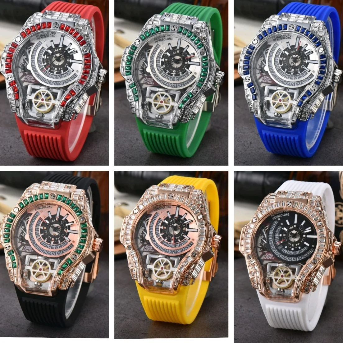 Full diamond Case Business Lux – Luxury Watch With Rubber Strap recenzja i cena