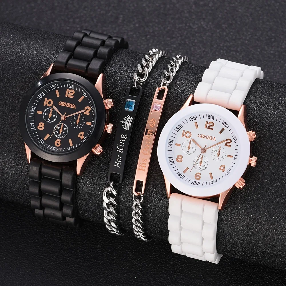 2Pcs Luxury Women's Watch Set  – Luxury Watch With Rubber Strap recenzja i cena
