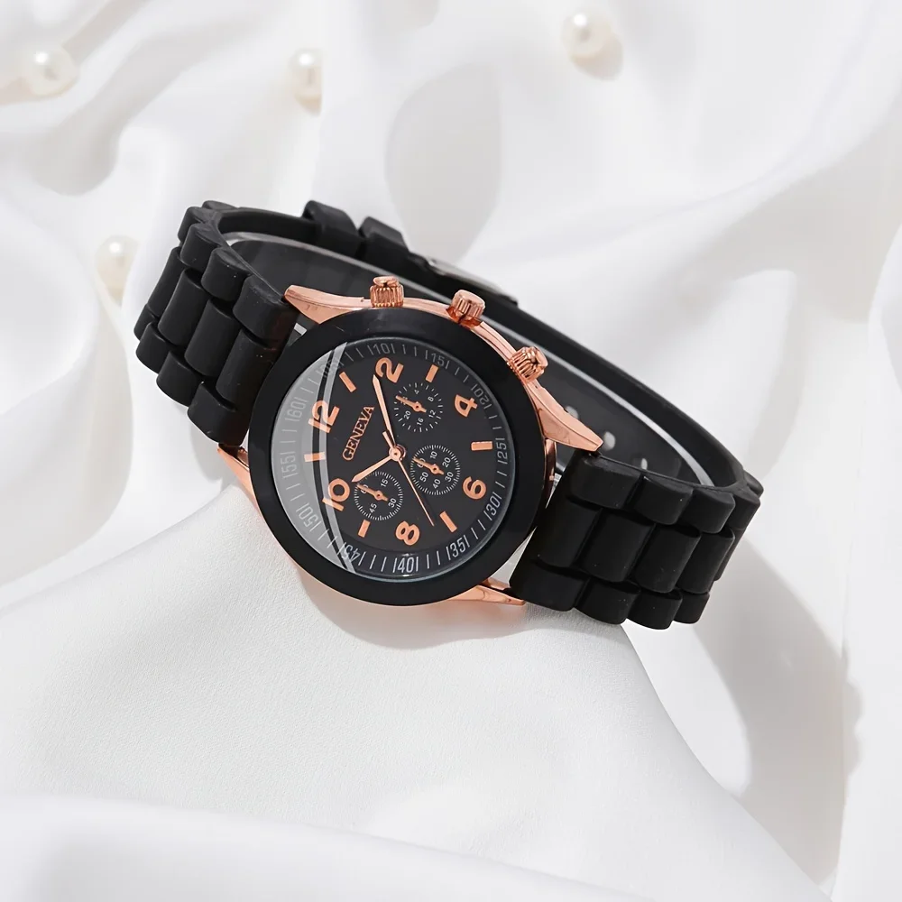 2Pcs Luxury Women's Watch Set  – Luxury Watch With Rubber Strap recenzja i cena