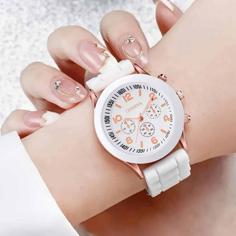 2Pcs Luxury Women's Watch Set  – Luxury Watch With Rubber Strap recenzja i cena