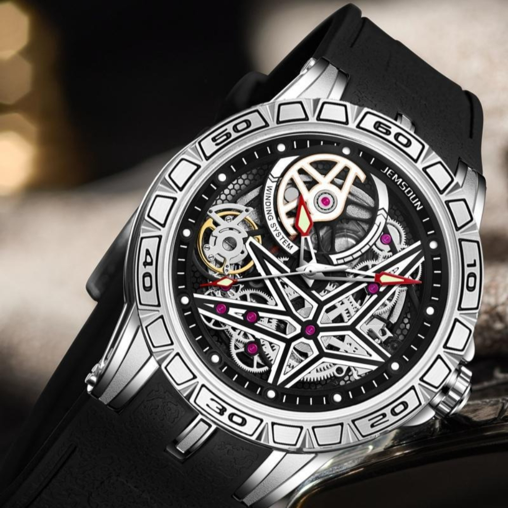Creative 3D Quartz Watches Men – Luxury Watch With Rubber Strap recenzja i cena