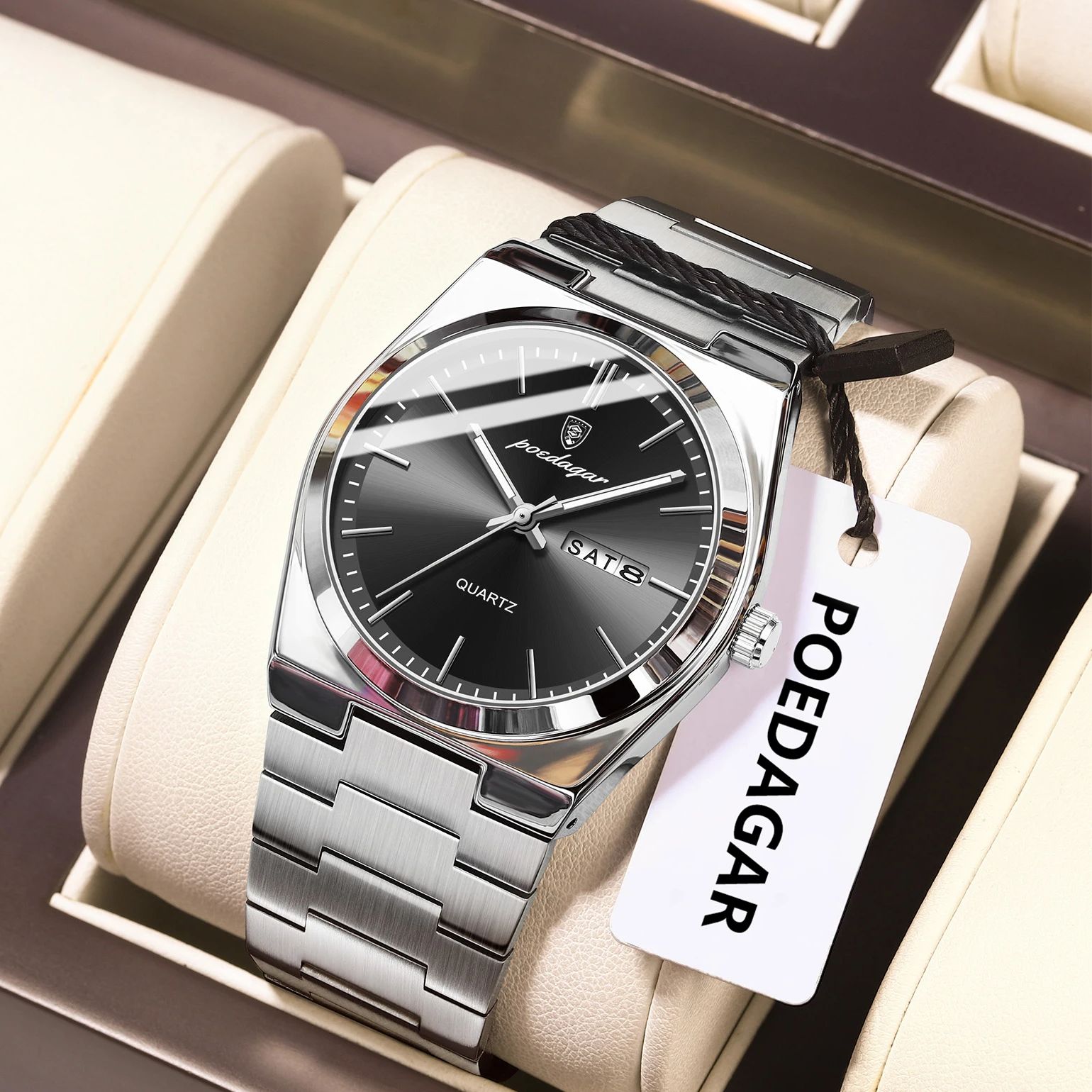 POEDAGAR Luxury Men's Quartz W – Luxury Watch Unique recenzja i cena