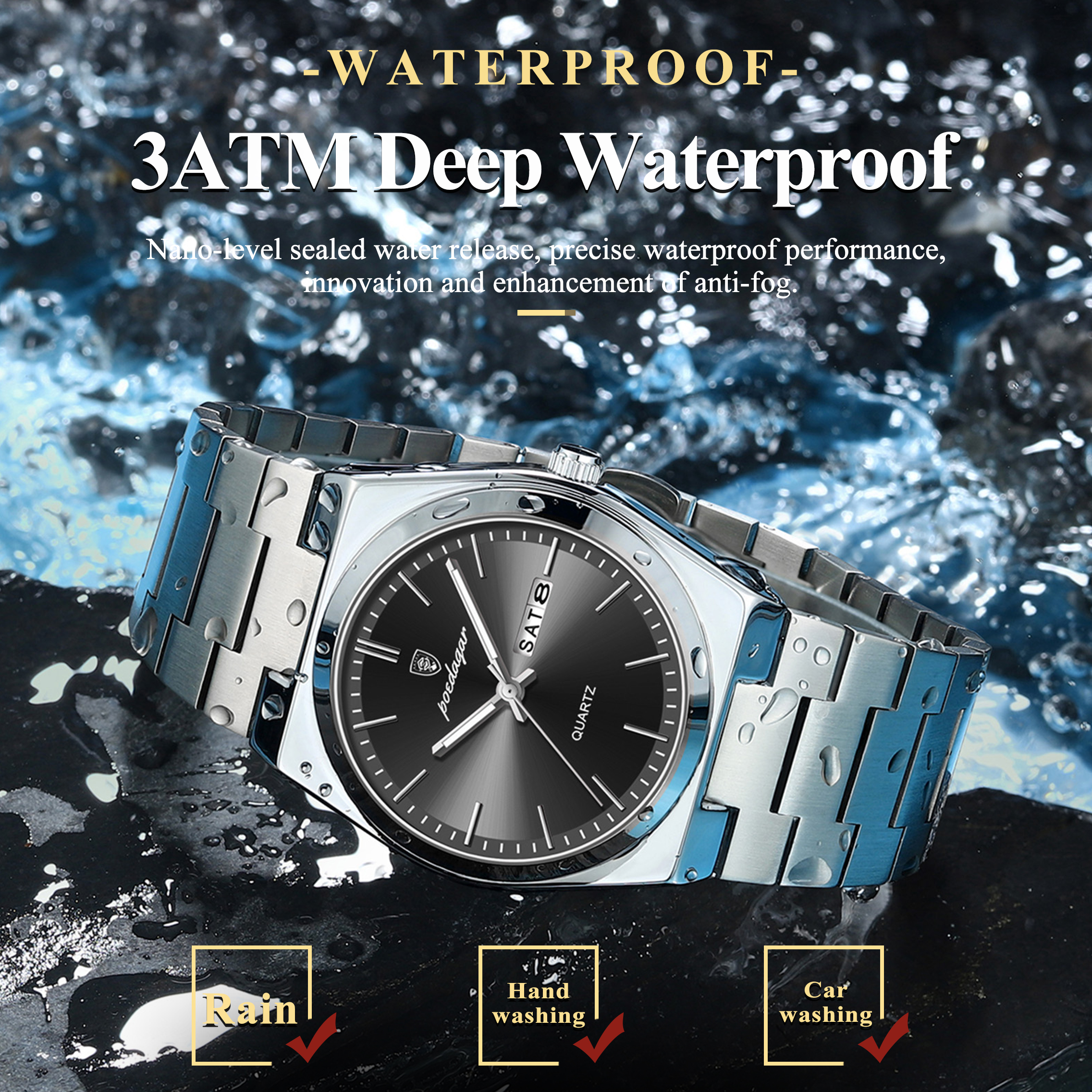 POEDAGAR Luxury Men's Quartz W – Luxury Watch Unique recenzja i cena