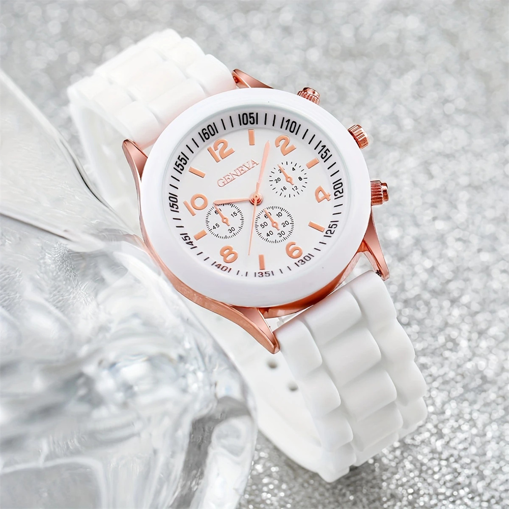 2Pcs Luxury Women's Watch Set  – Luxury Watch With Rubber Strap recenzja i cena