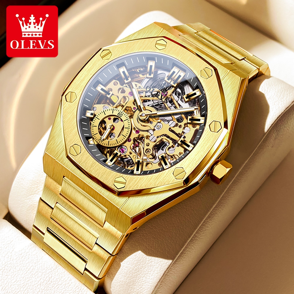 OLEVS 6669 Fully Hollow Men's  – Luxury Watch Display recenzja i cena