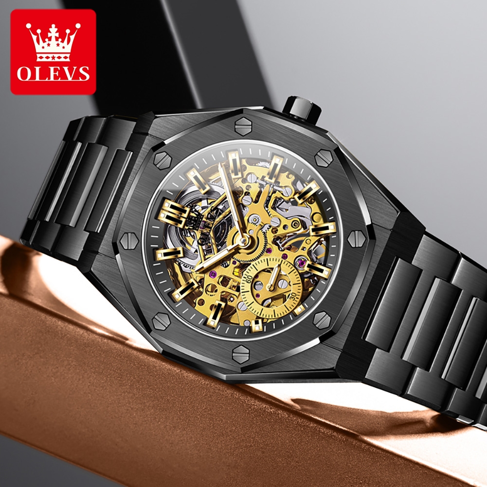 OLEVS 6669 Fully Hollow Men's  – Luxury Watch Display recenzja i cena