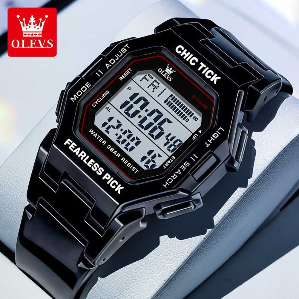 OLEVS 1119 Watches Man Electro – Luxury Watch With Rubber Strap recenzja i cena