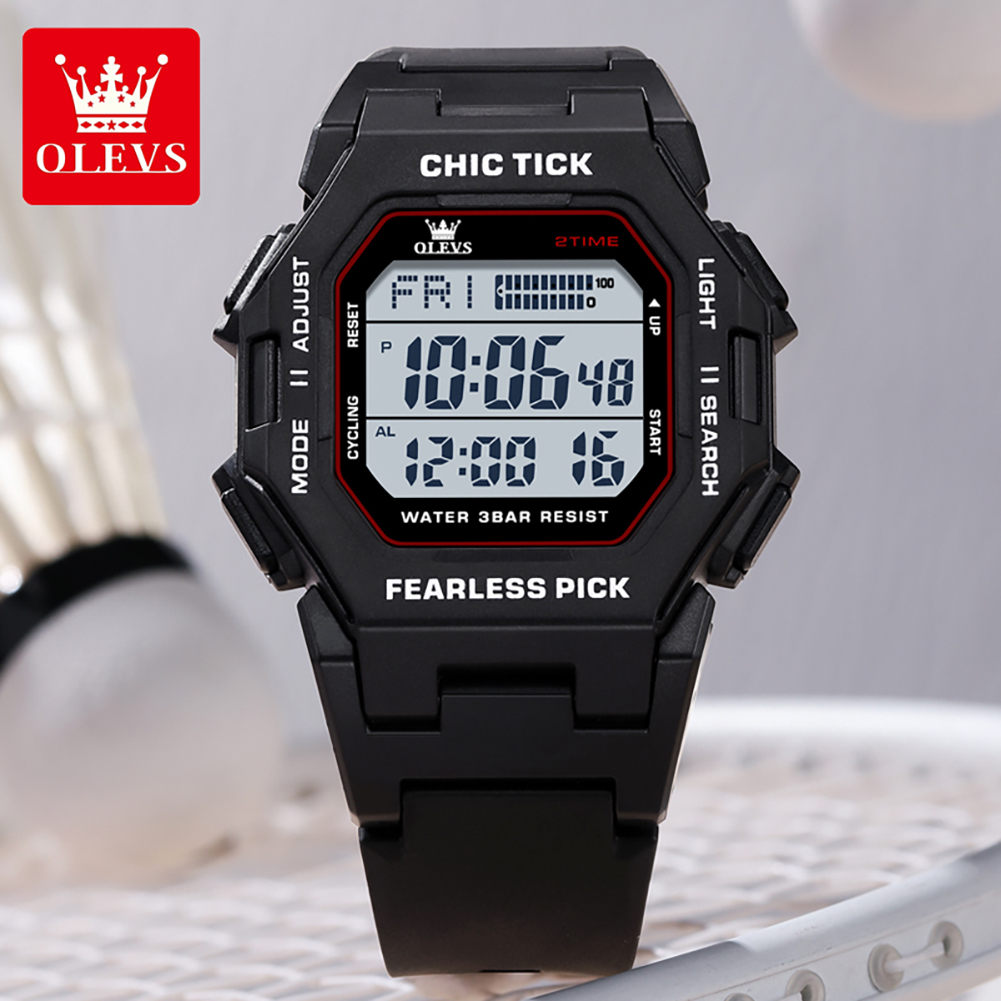 OLEVS 1119 Watches Man Electro – Luxury Watch With Rubber Strap recenzja i cena