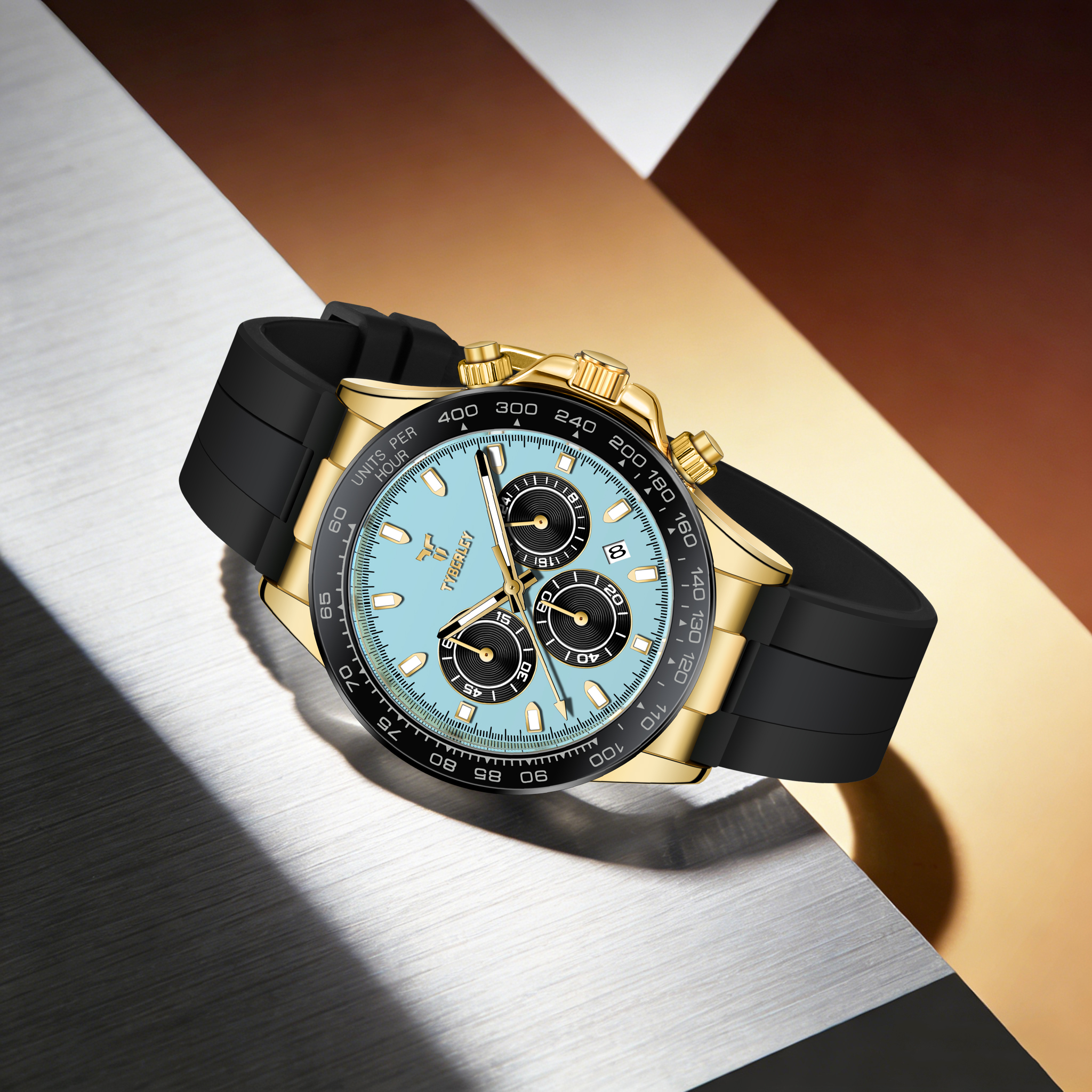 TYBERLEY Sophisticated Eleganc – Luxury Watch With Rubber Strap recenzja i cena