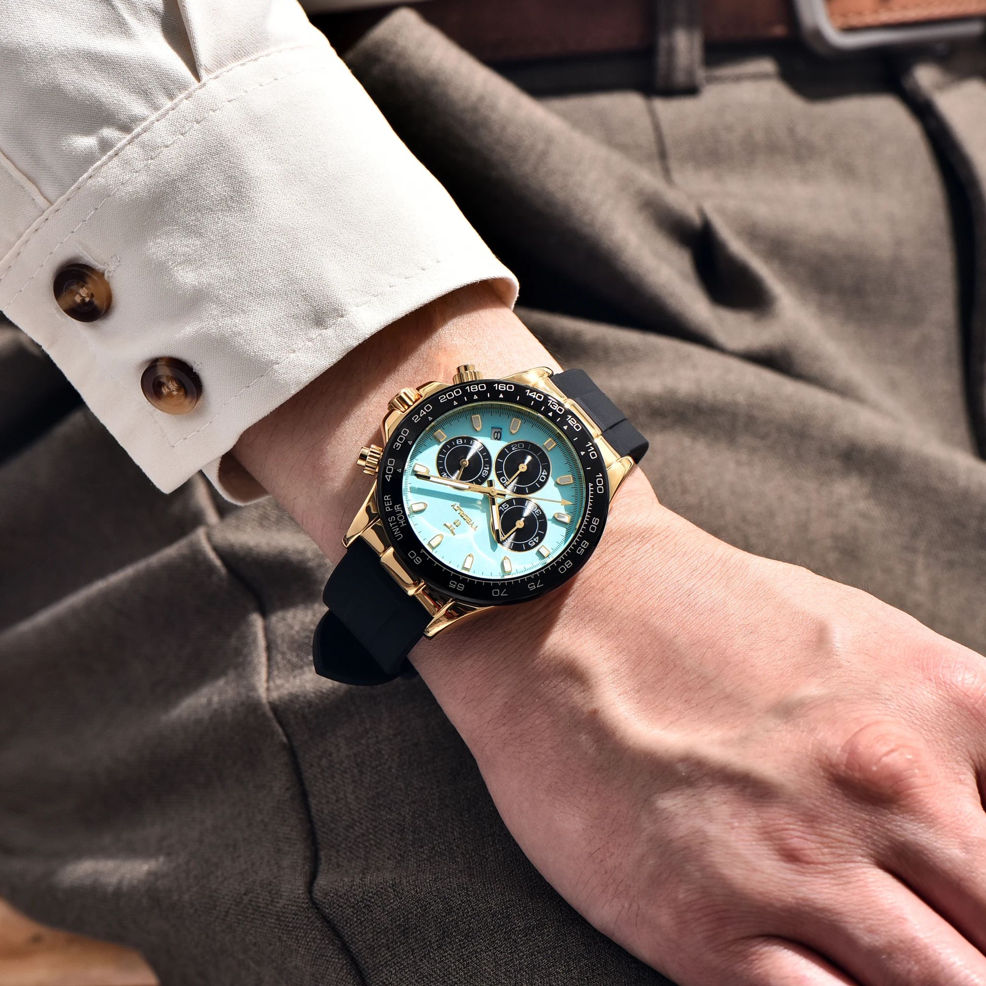 TYBERLEY Sophisticated Eleganc – Luxury Watch With Rubber Strap recenzja i cena