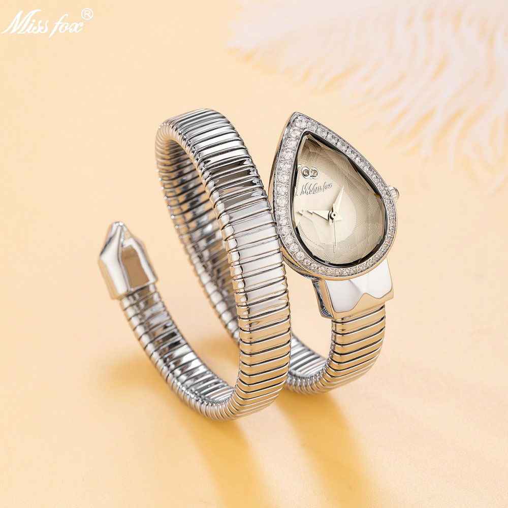 MISSFOX Snake Shape Diamond Wa – Luxury Watch Unique recenzja i cena